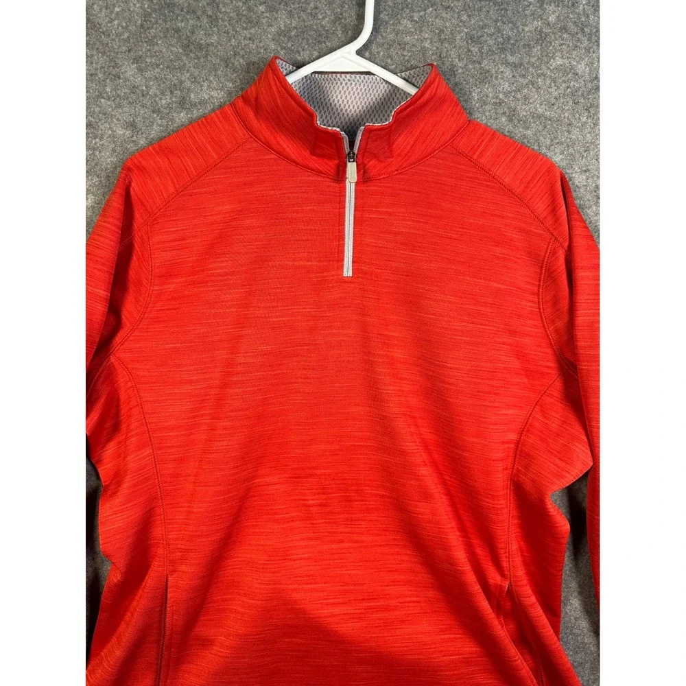 Majestic Therma Base MLB‎ Authentic Red Quarter Zip Pullover Fleece Mens XL W328